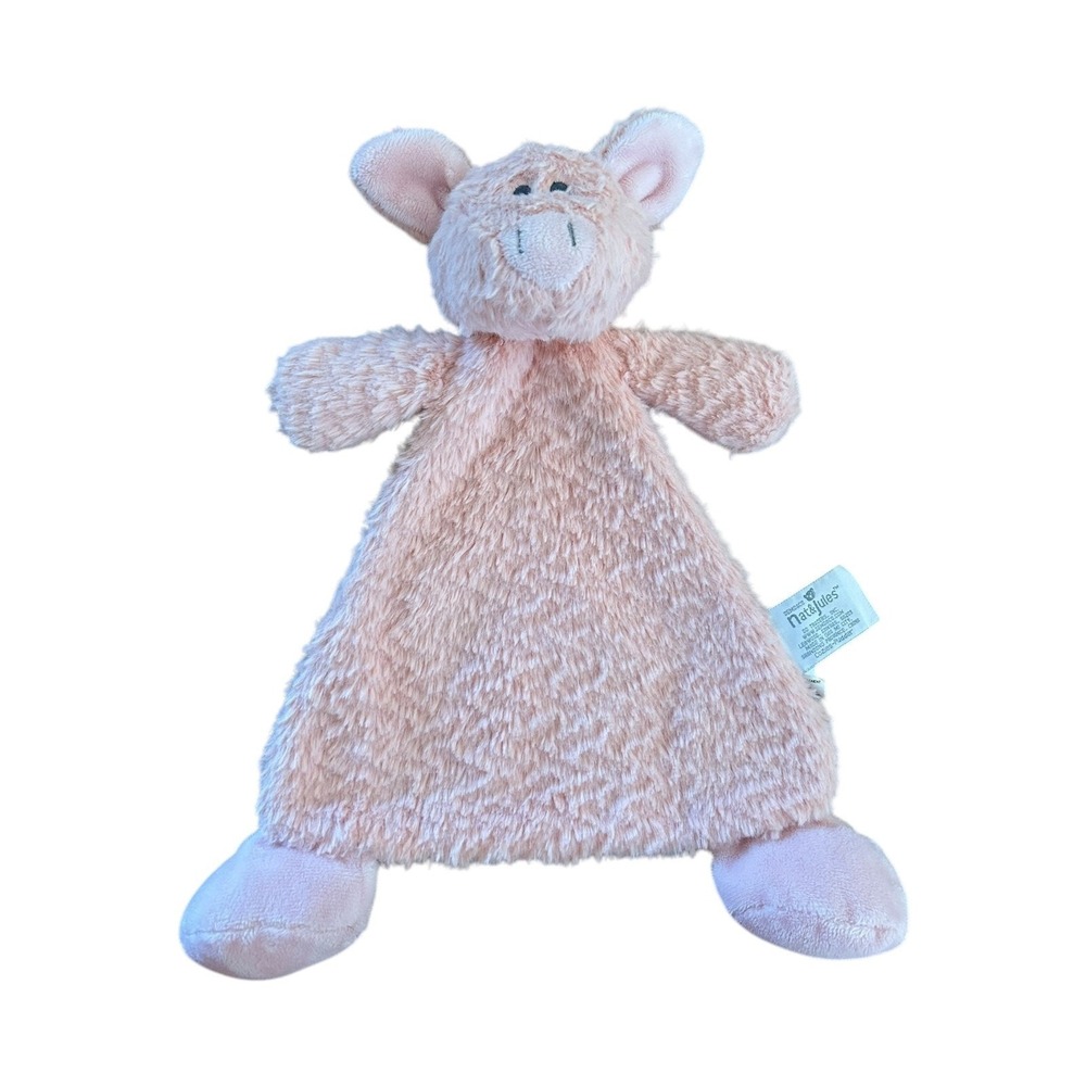 DEMDACO Nat and Jules Rattle Blankie Pudder Pig